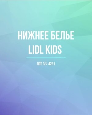 Купить Нижнее белье LIDL Kids#5 кг, ЛОТ №4231 оптом в Калуге и Калужской области