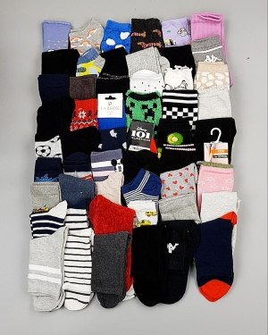 Купить Носки дети СТОК зима#5 кг, ЛОТ №6989 оптом в Калуге и Калужской области