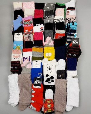 Купить Носки дети СТОК зима#5 кг, ЛОТ №6986 оптом в Калуге и Калужской области