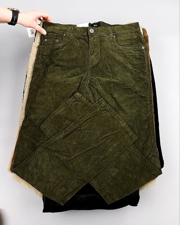 Фотография  857 - Брюки вельветовые м/ж C&A 025#10 кг, ЛОТ №8031 оптом в Калуге и Калужской области