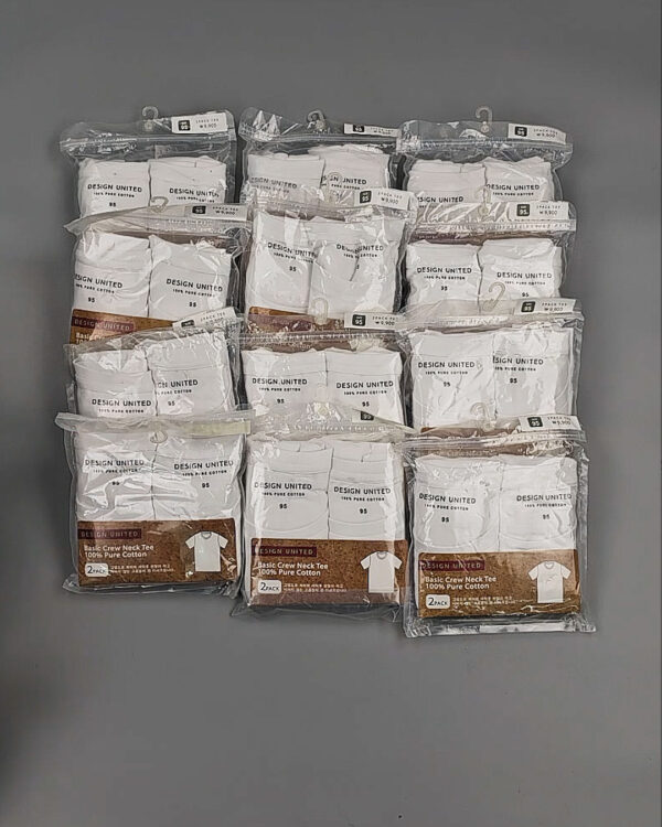 Фотография  443 - Футболка белая муж Корея 085#5 кг оптом в Калуге и Калужской области