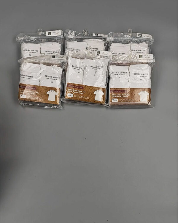 Фотография  302 - Футболка белая муж Корея 085#5 кг оптом в Калуге и Калужской области